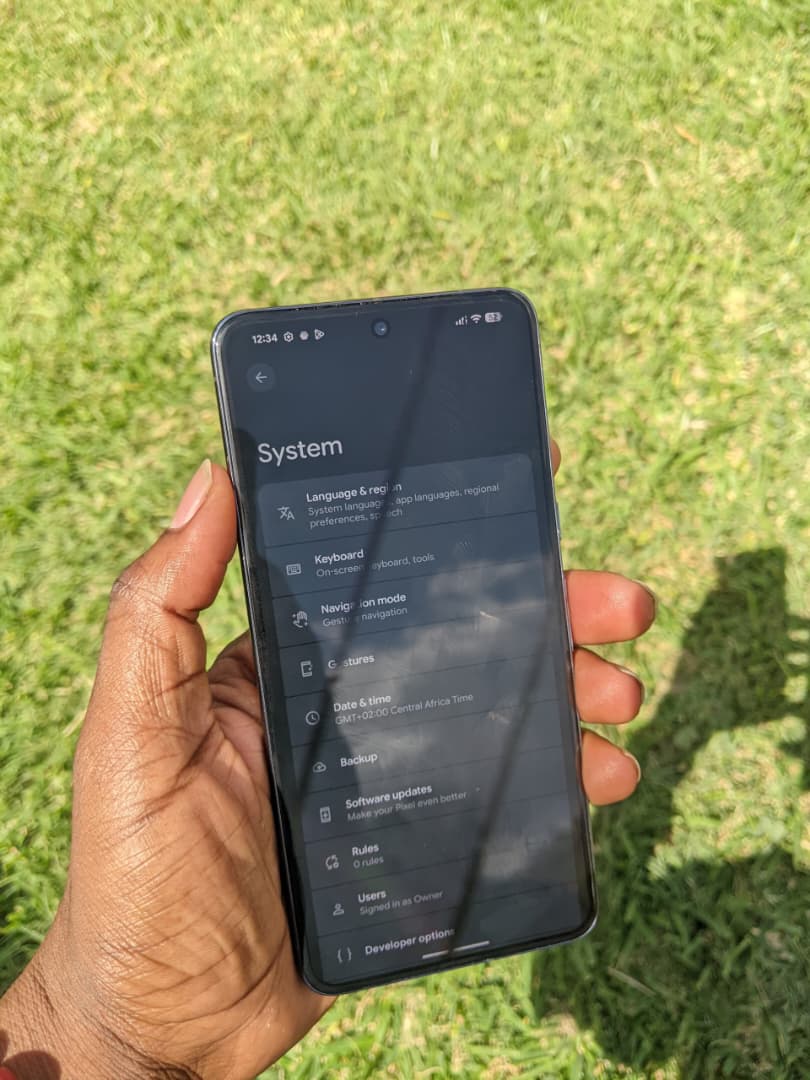 Android phone front view